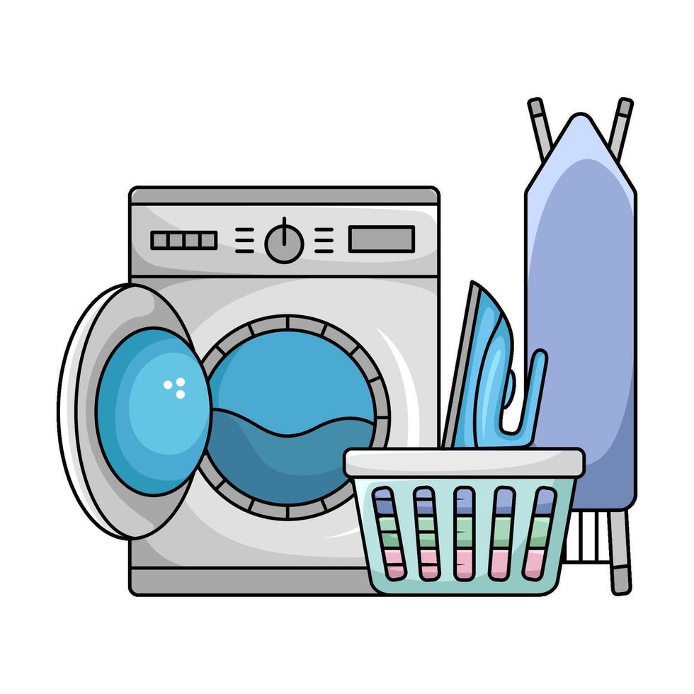 illustratie van de wasmachine vector