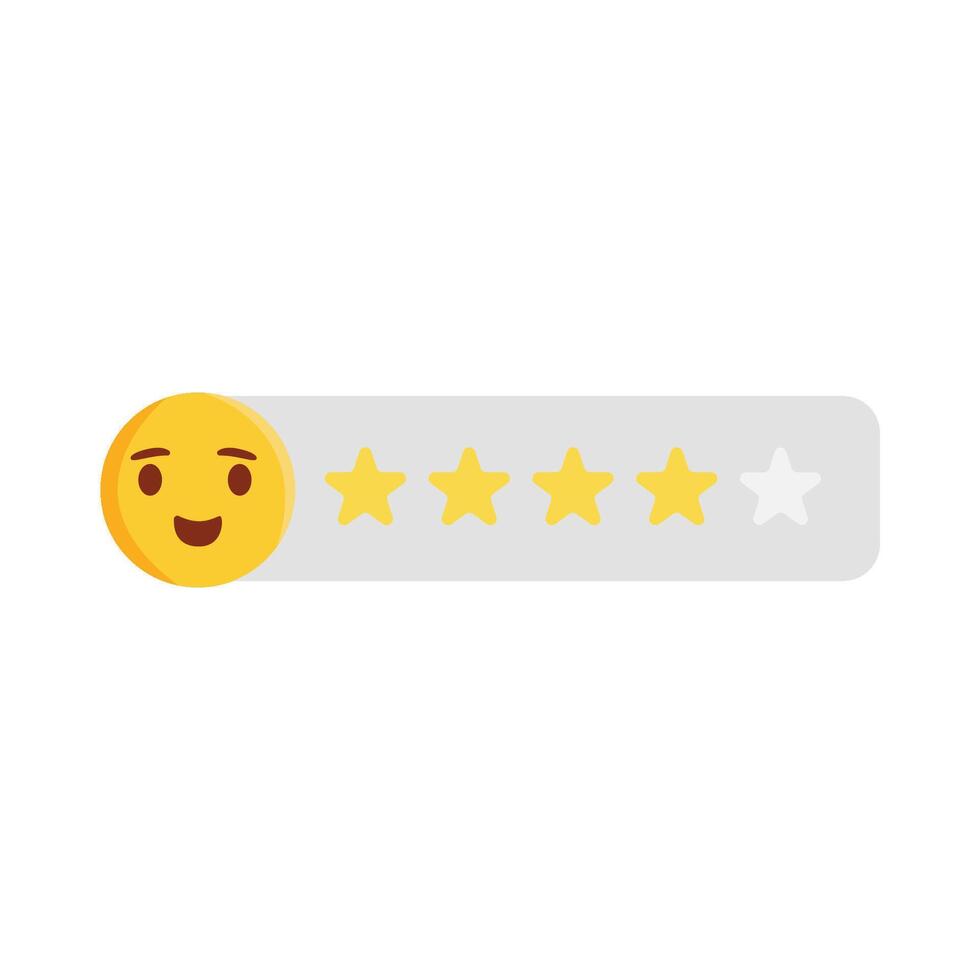 recensie ster met emoji illustratie vector