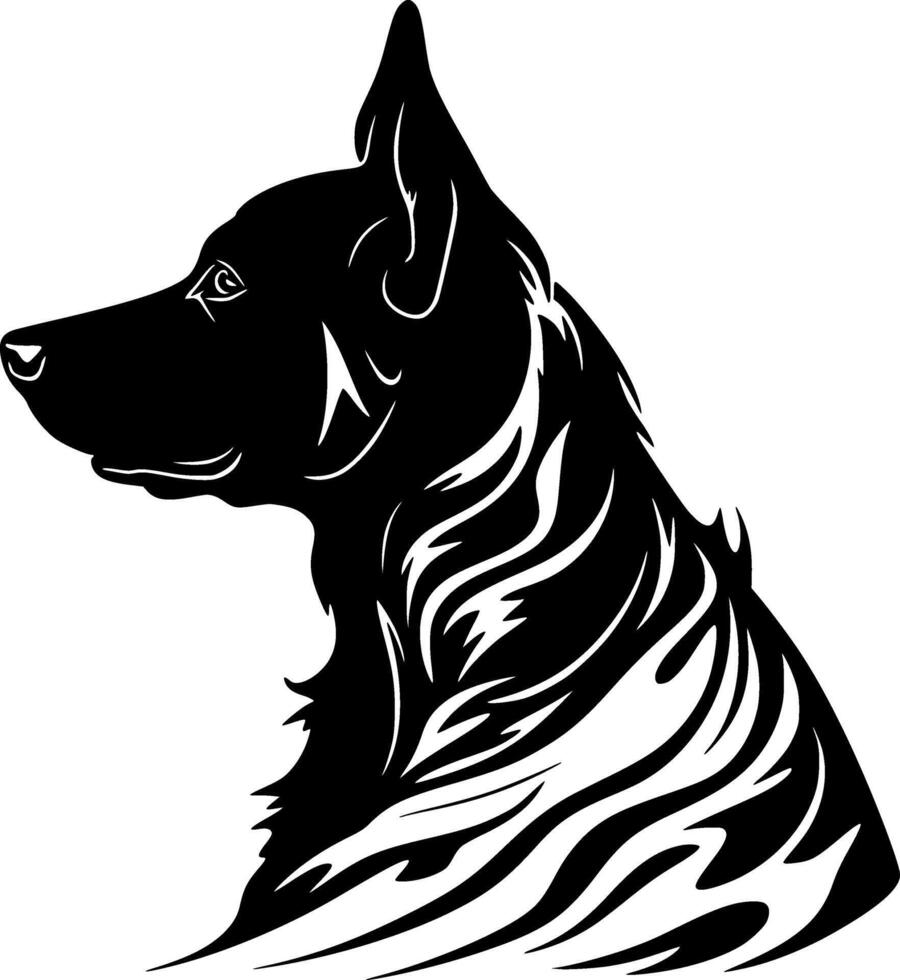 Australisch kelpie, minimalistische en gemakkelijk silhouet - vector illustratie