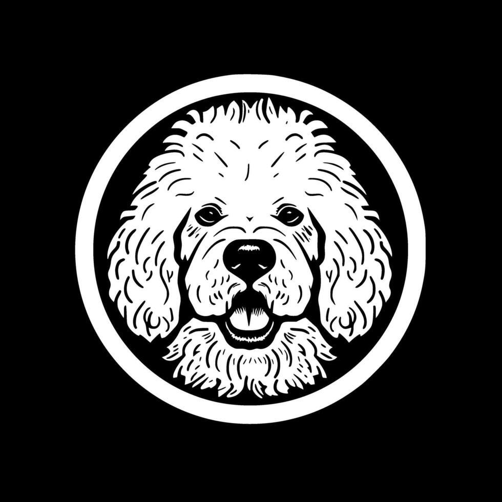 bichon fris, minimalistische en gemakkelijk silhouet - vector illustratie