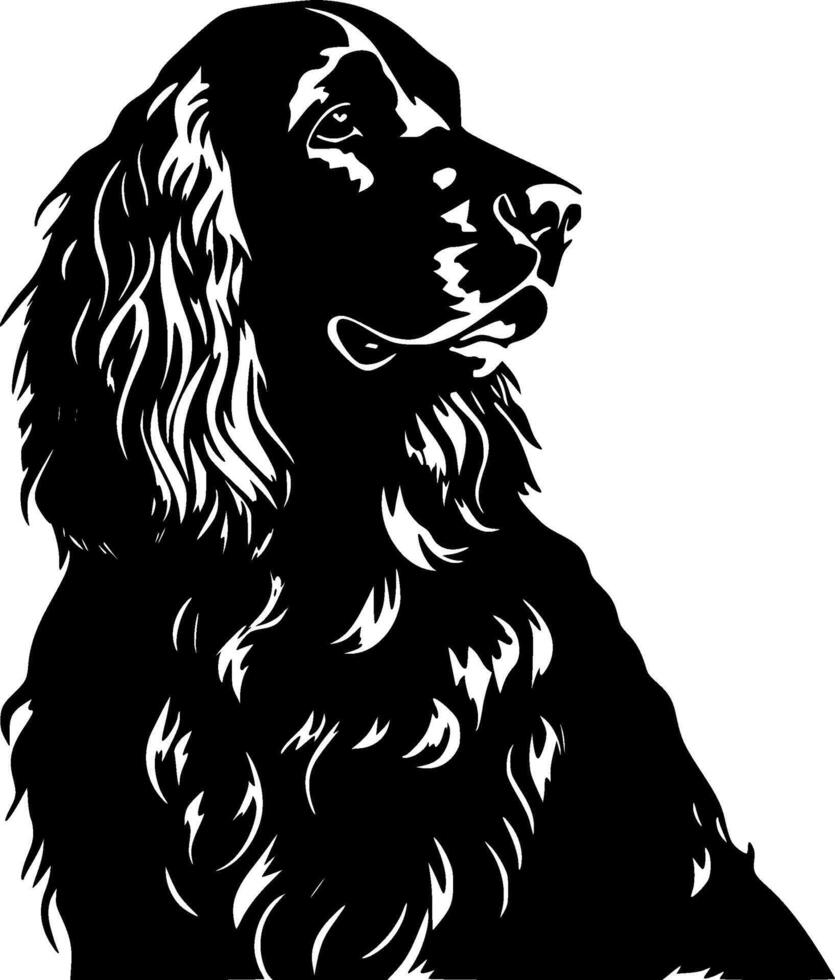 cocker spaniel - minimalistische en vlak logo - vector illustratie