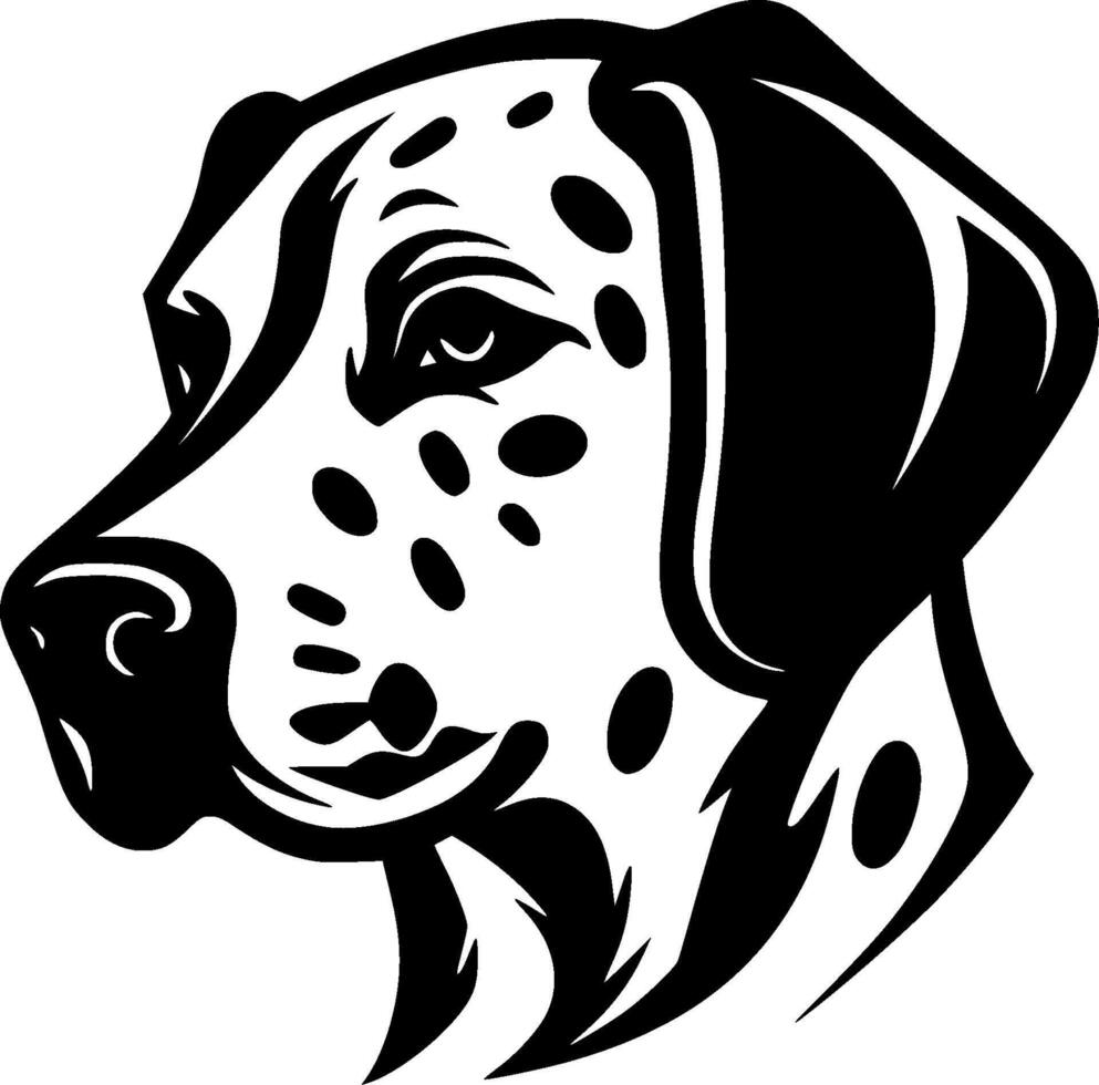 dalmatiër, zwart en wit vector illustratie