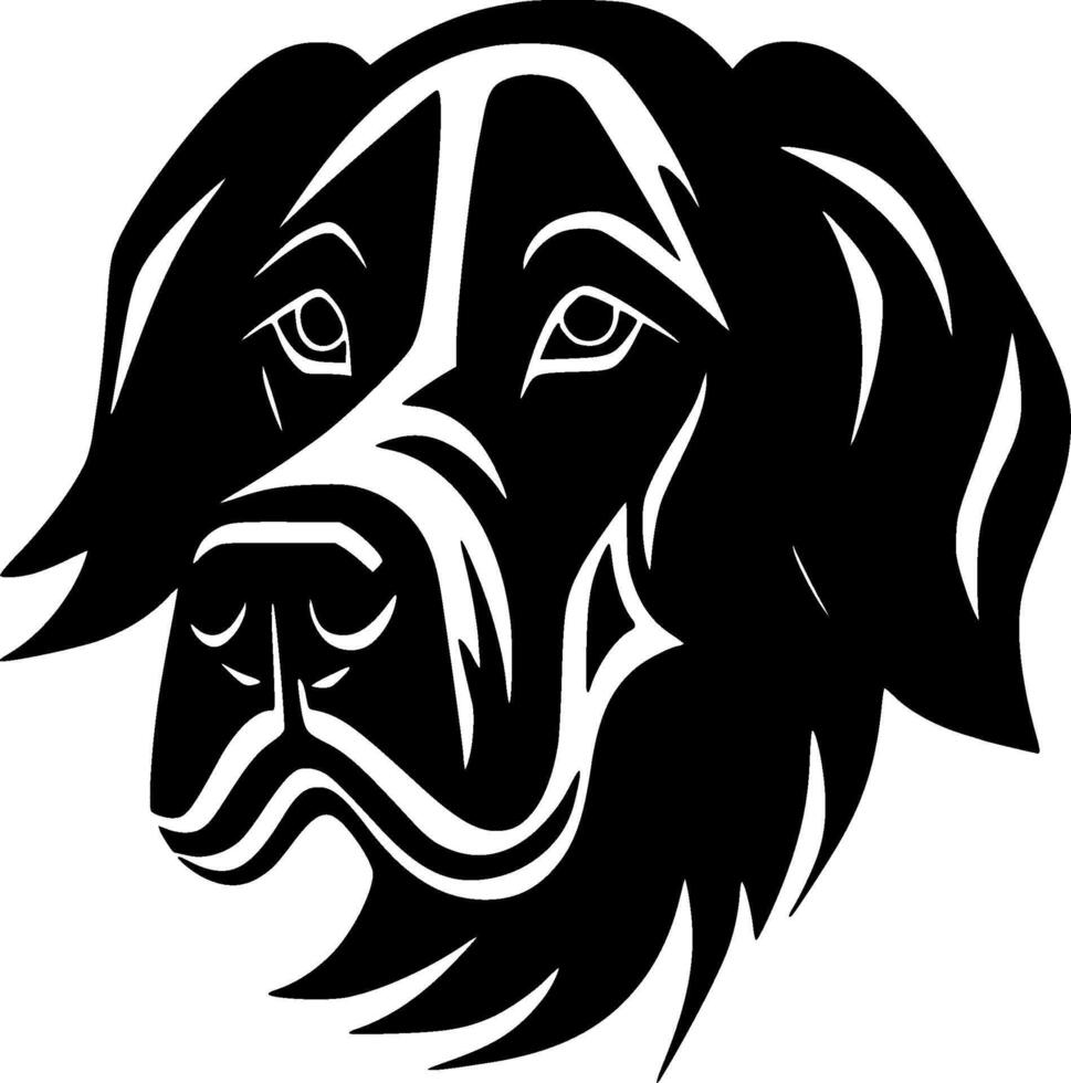 hond, zwart en wit vector illustratie