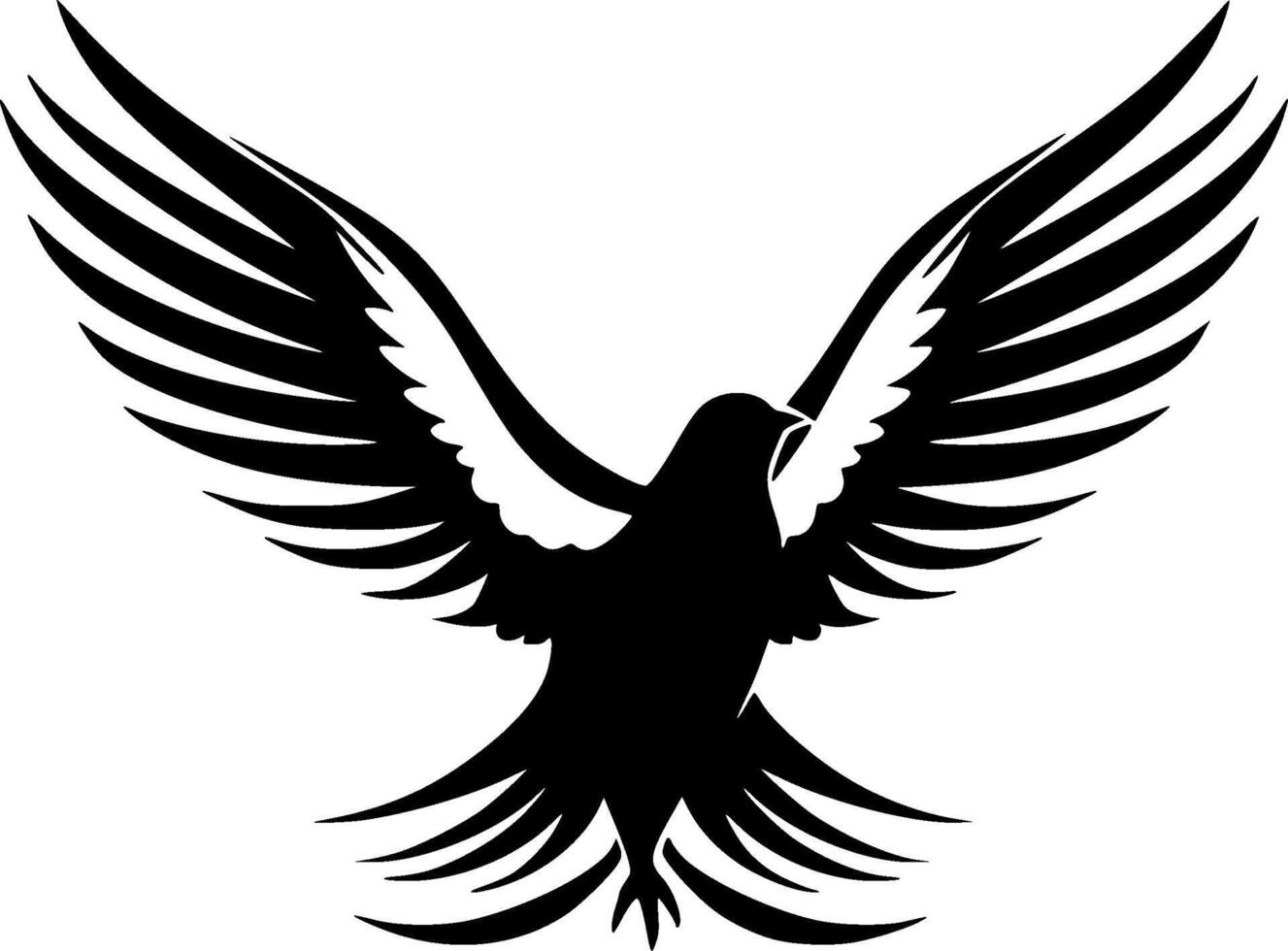duif - minimalistische en vlak logo - vector illustratie