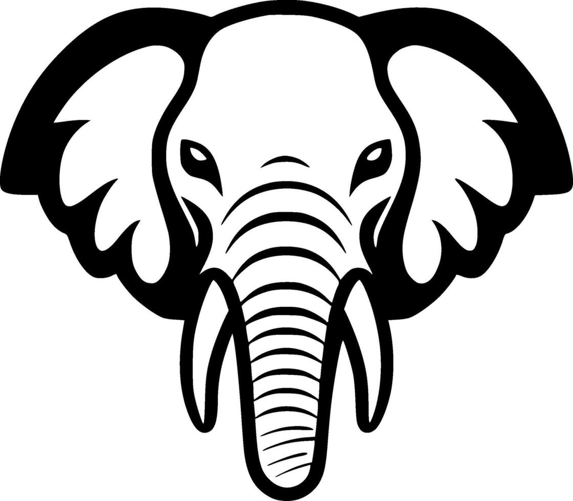 olifant, minimalistische en gemakkelijk silhouet - vector illustratie