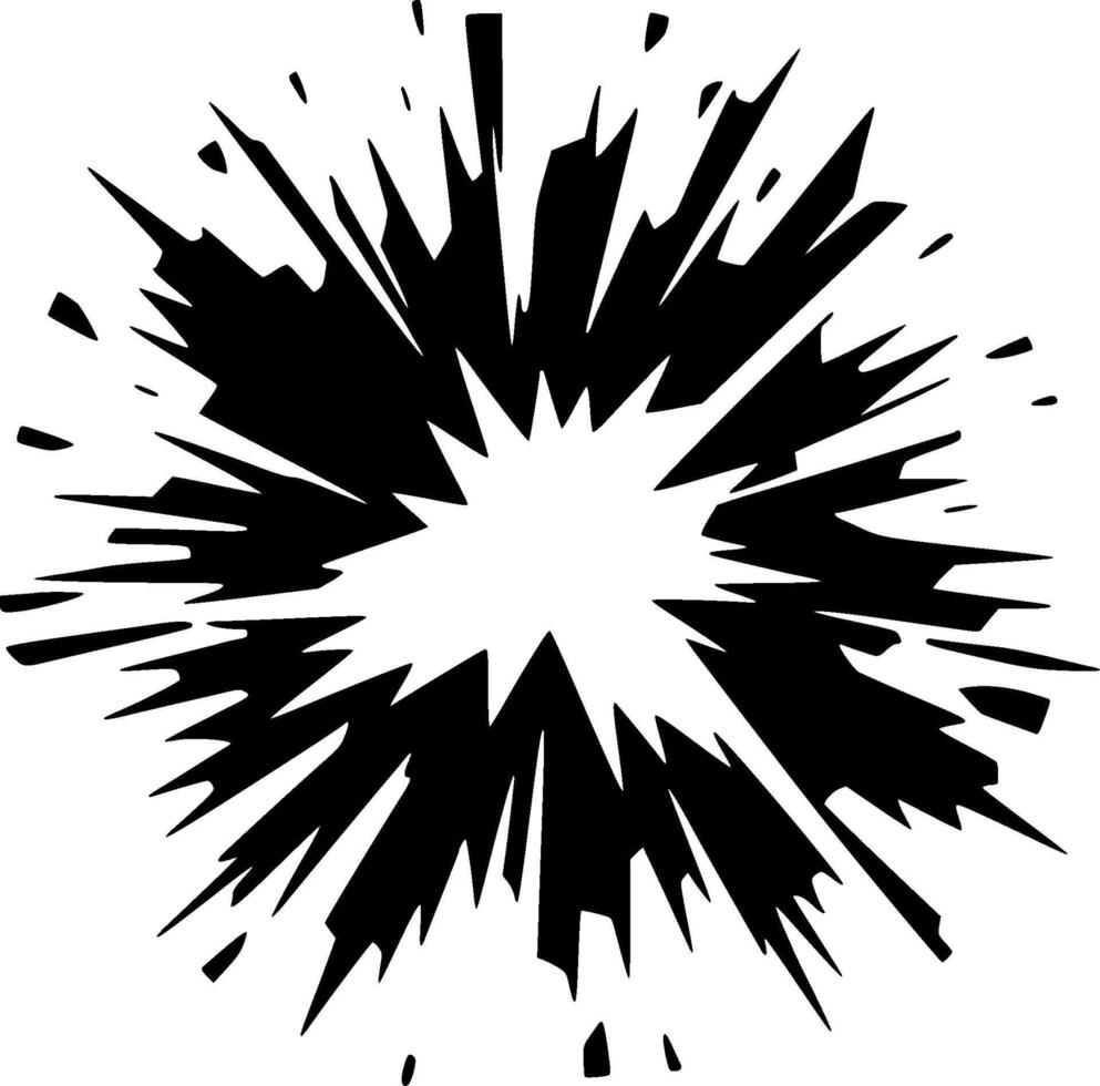 explosie - minimalistische en vlak logo - vector illustratie