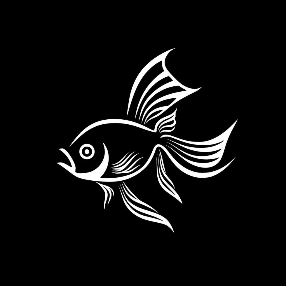 goudvis - minimalistische en vlak logo - vector illustratie