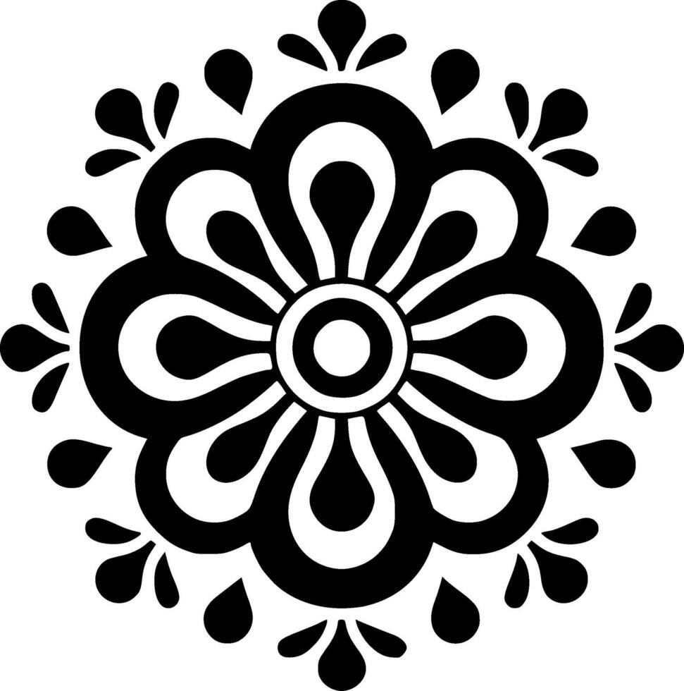 mandala - minimalistische en vlak logo - vector illustratie