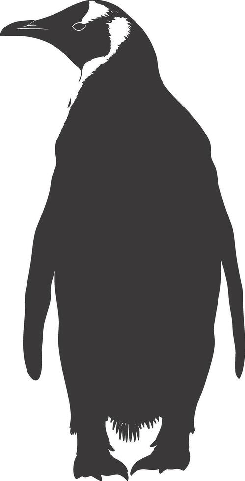 ai gegenereerd silhouet pinguïn zwart kleur enkel en alleen vol lichaam vector