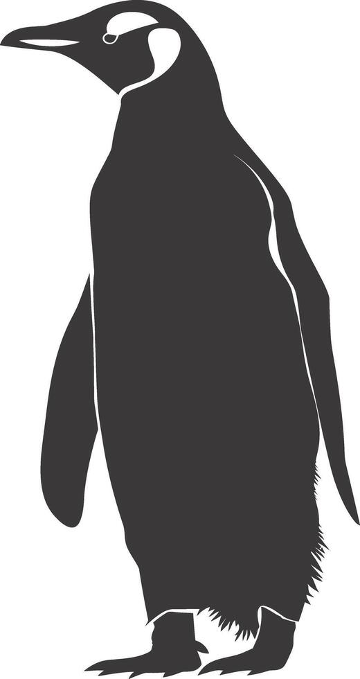 ai gegenereerd silhouet pinguïn zwart kleur enkel en alleen vol lichaam vector