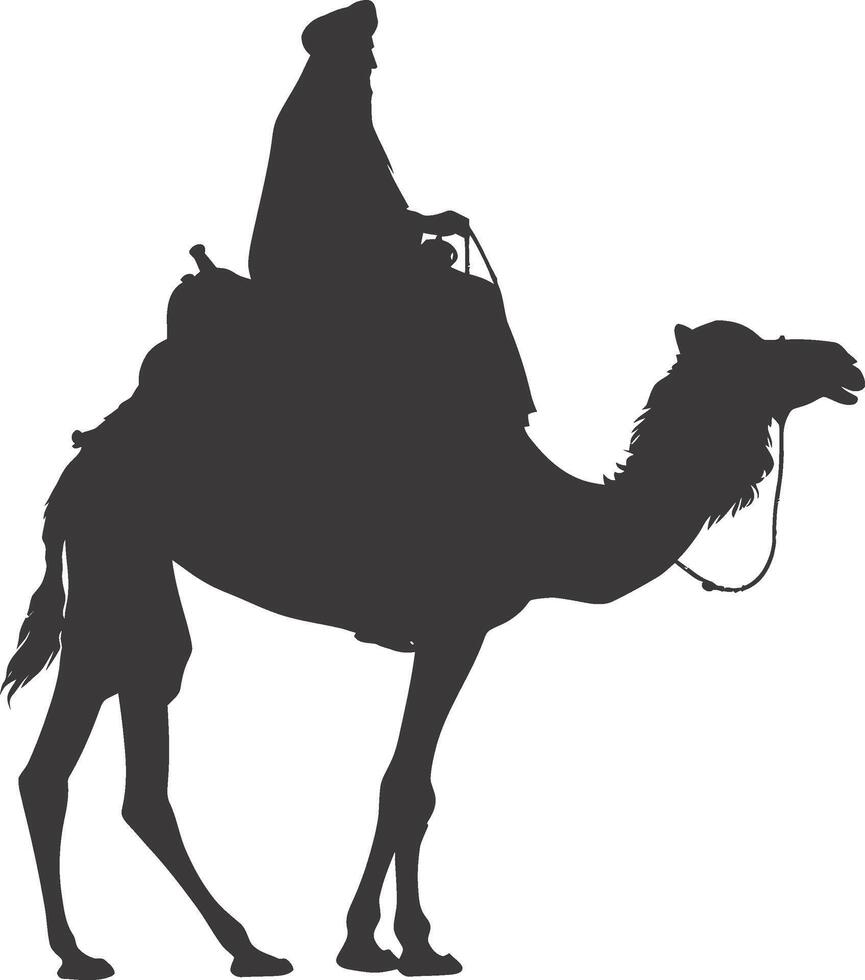 ai gegenereerd silhouet van een Arabisch persoon vervelend een tulband zwart kleur enkel en alleen vector