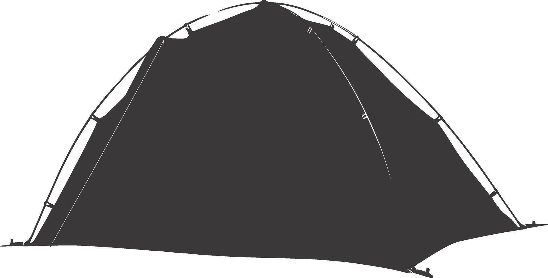 ai gegenereerd silhouet tent zwart kleur enkel en alleen vector