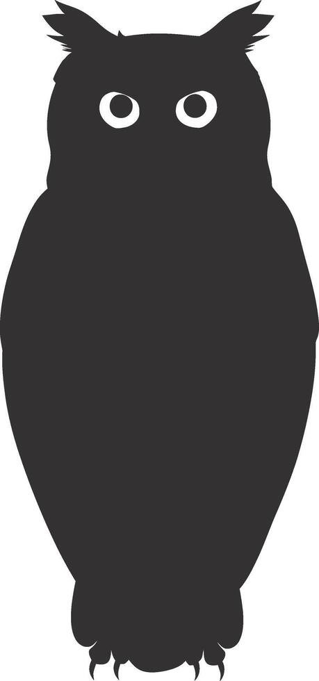 ai gegenereerd silhouet uil dier zwart kleur enkel en alleen vol lichaam vector