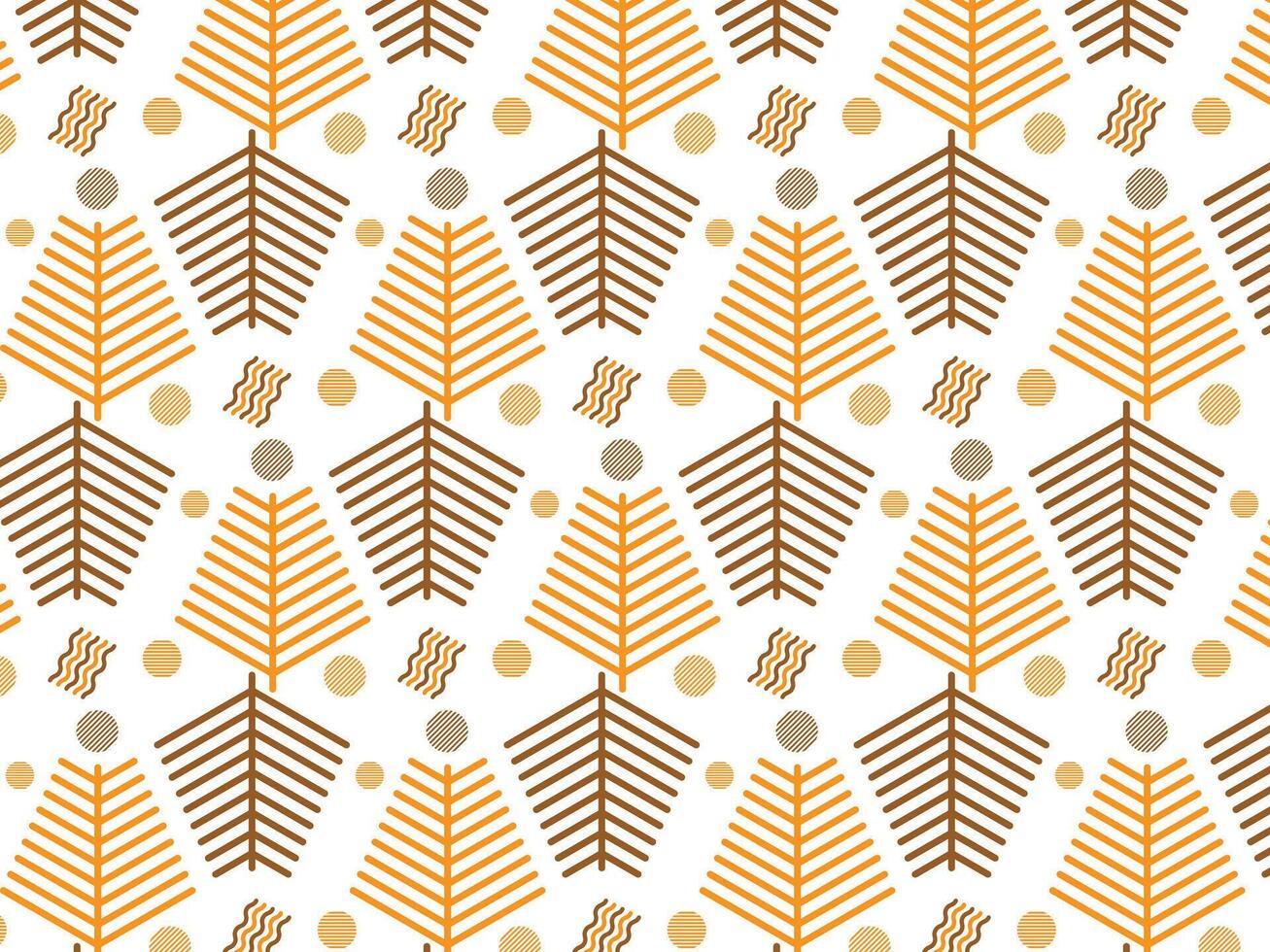naadloos patroon met hand- getrokken pijnboom bomen. vector