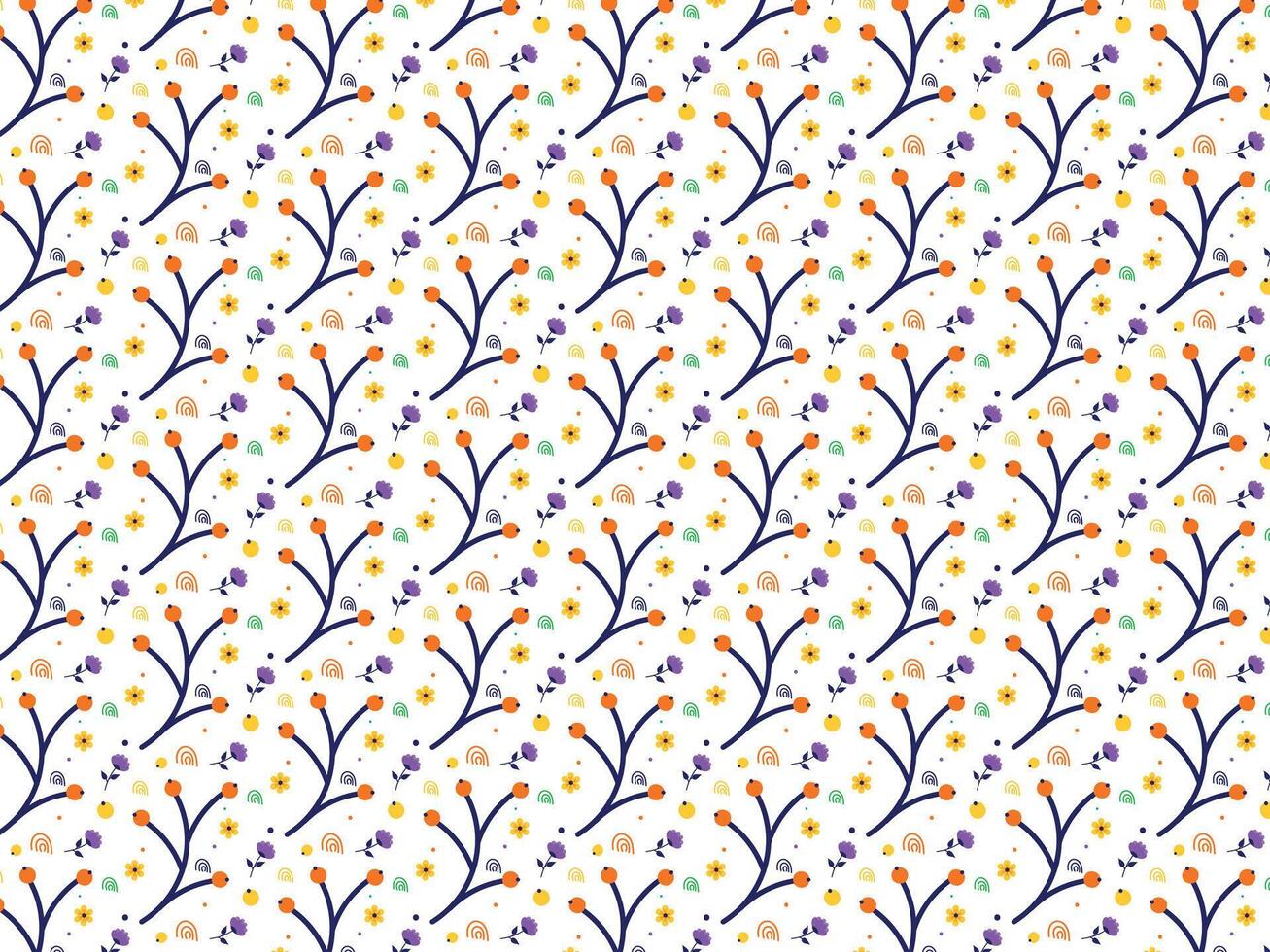 kleurrijk bloemen kinderspel achtergrond patroon illustratie vector