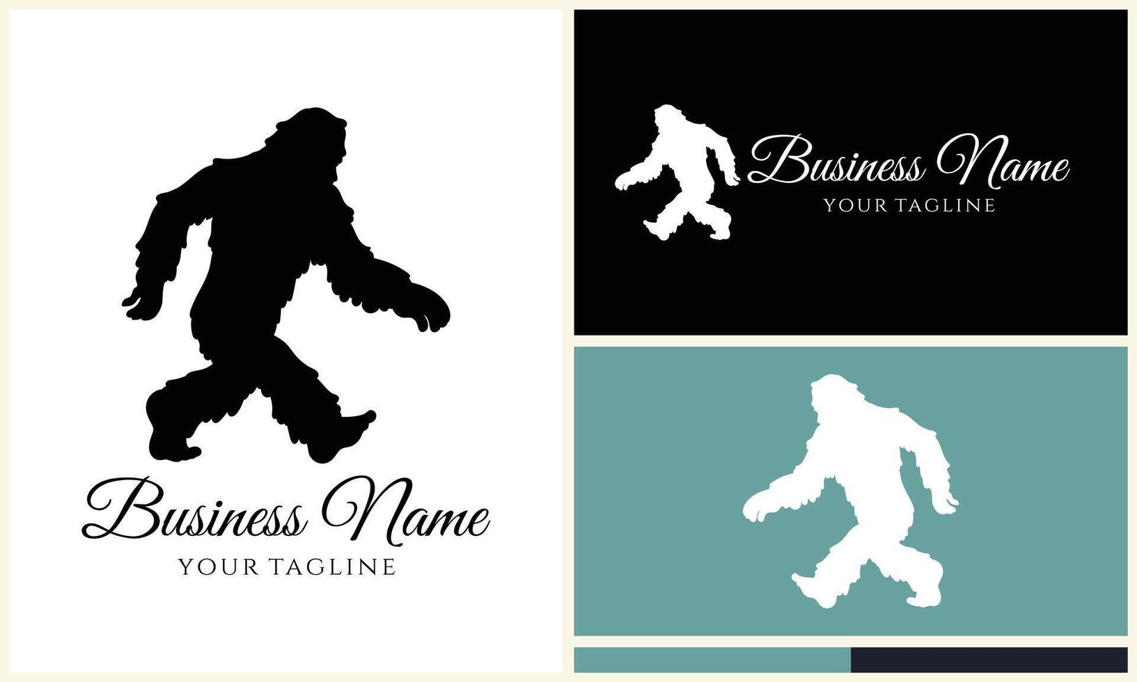 silhouet grote voet vector logo sjabloon