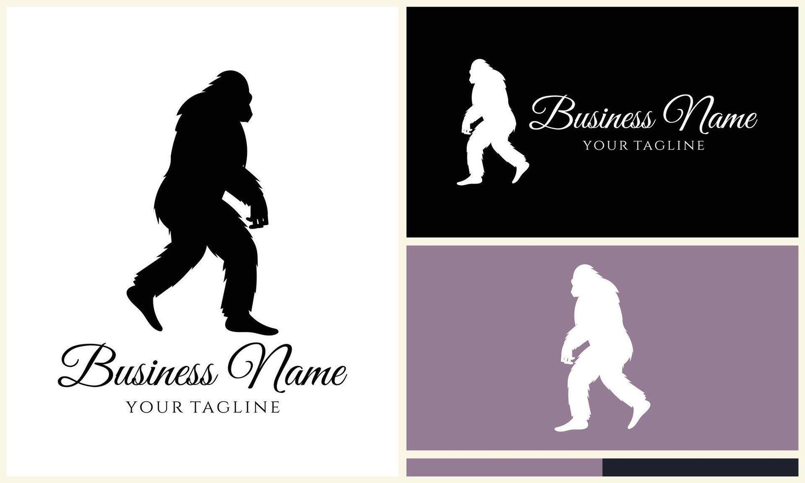 silhouet grote voet vector logo sjabloon