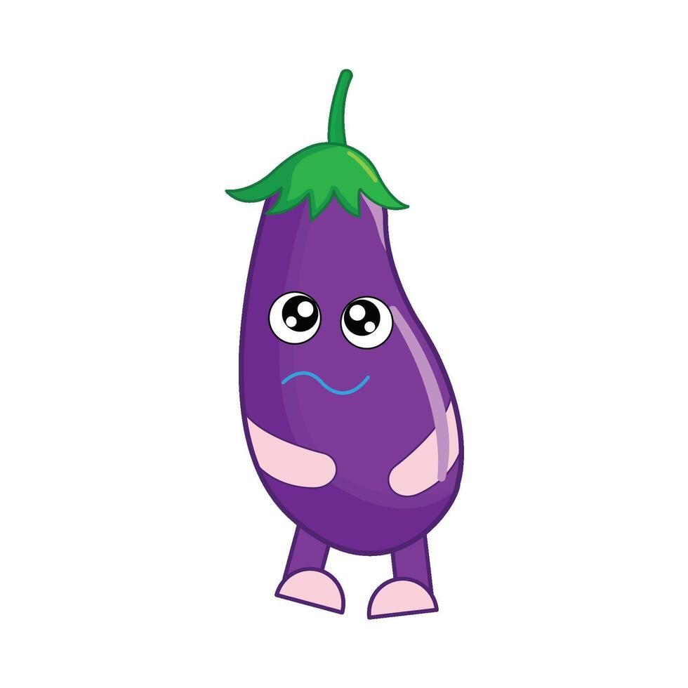 aubergine karakter illustratie vector