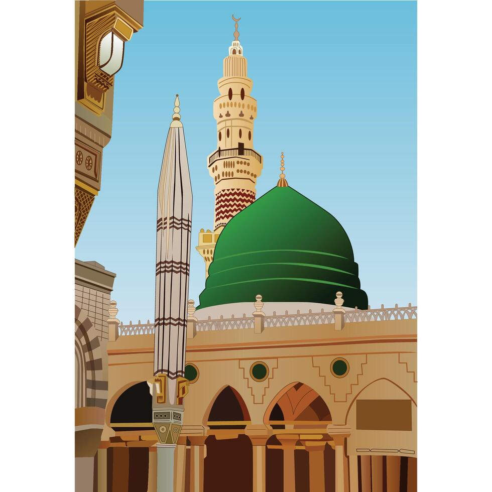 vector illustratie van mawlid al nabi of al mawlid al nabawi