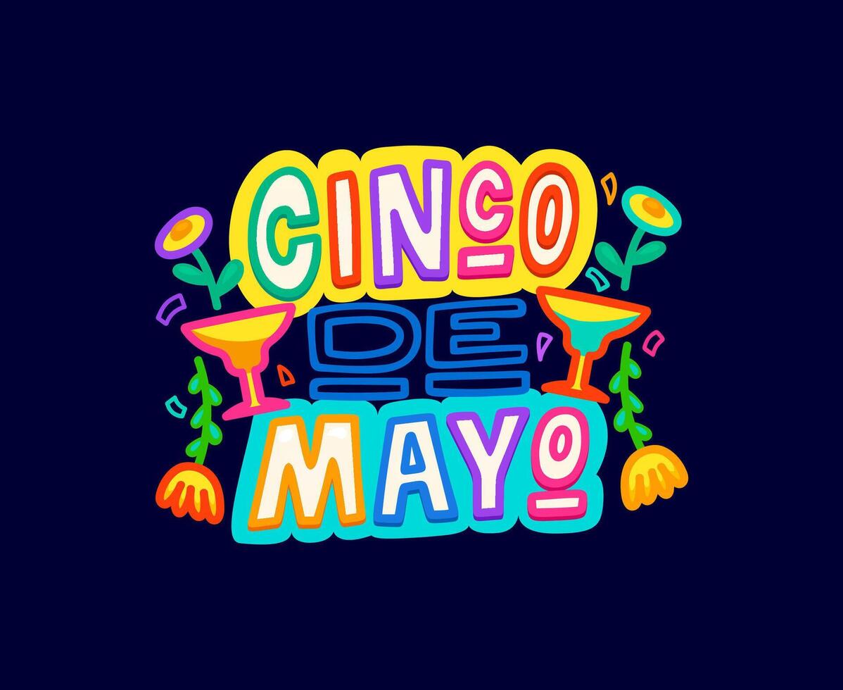 cinco de mayo Mexicaans vakantie citaat, typografie vector