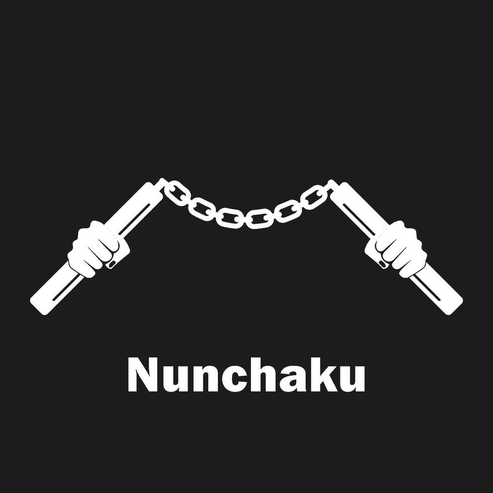 nunchaku icoon achtergrond vector