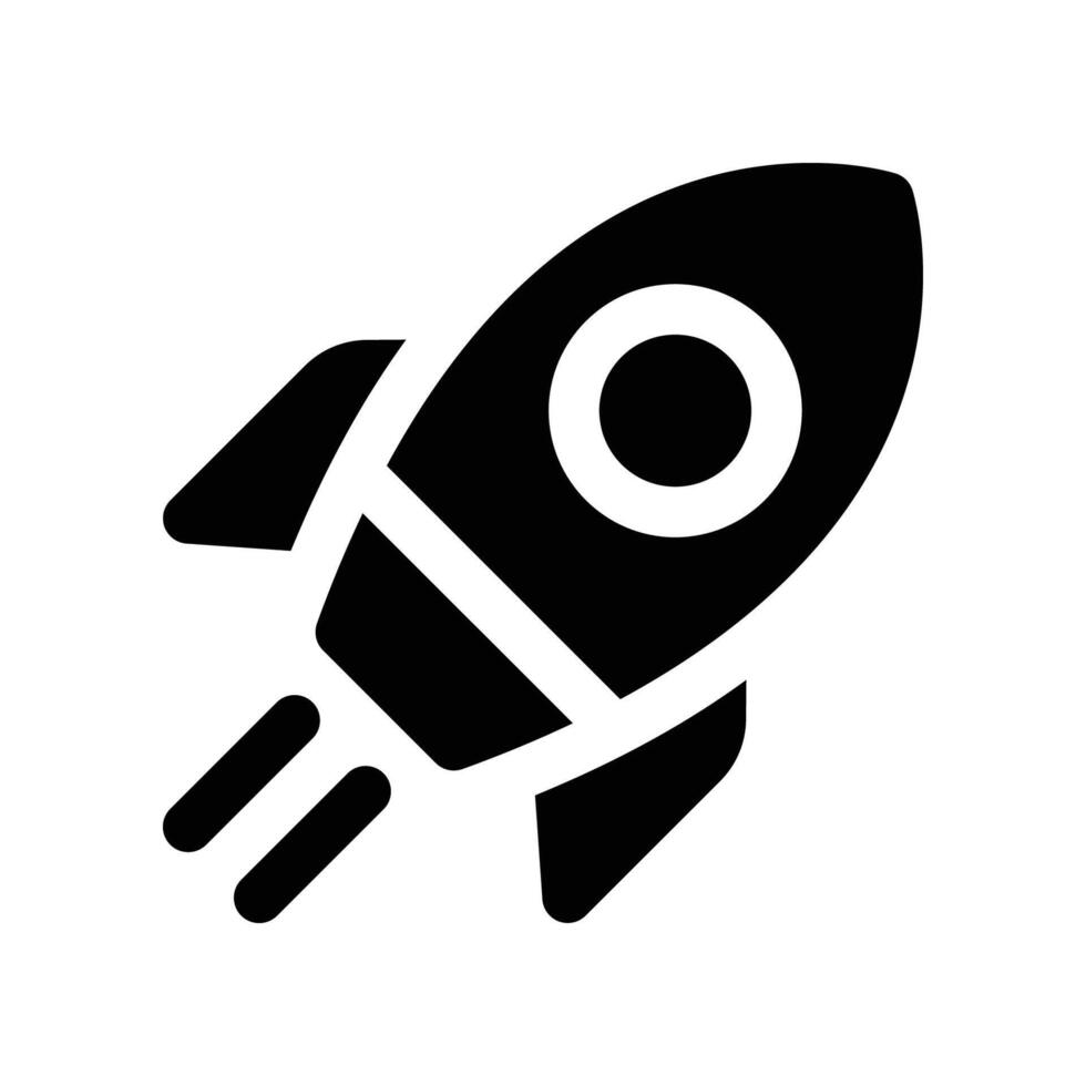 raket icoon. vector glyph icoon voor uw website, mobiel, presentatie, en logo ontwerp.
