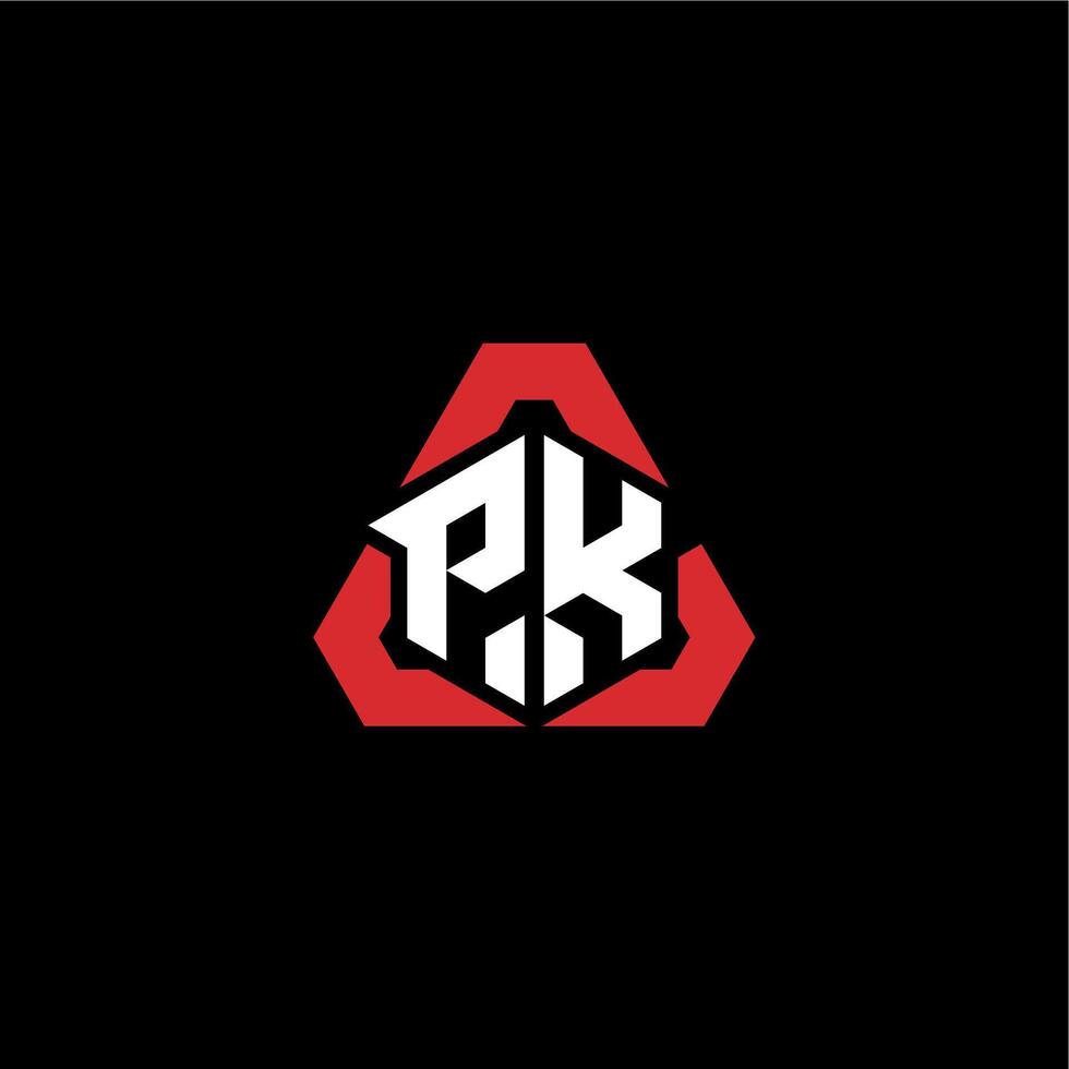 pk eerste logo esport team concept ideeën vector