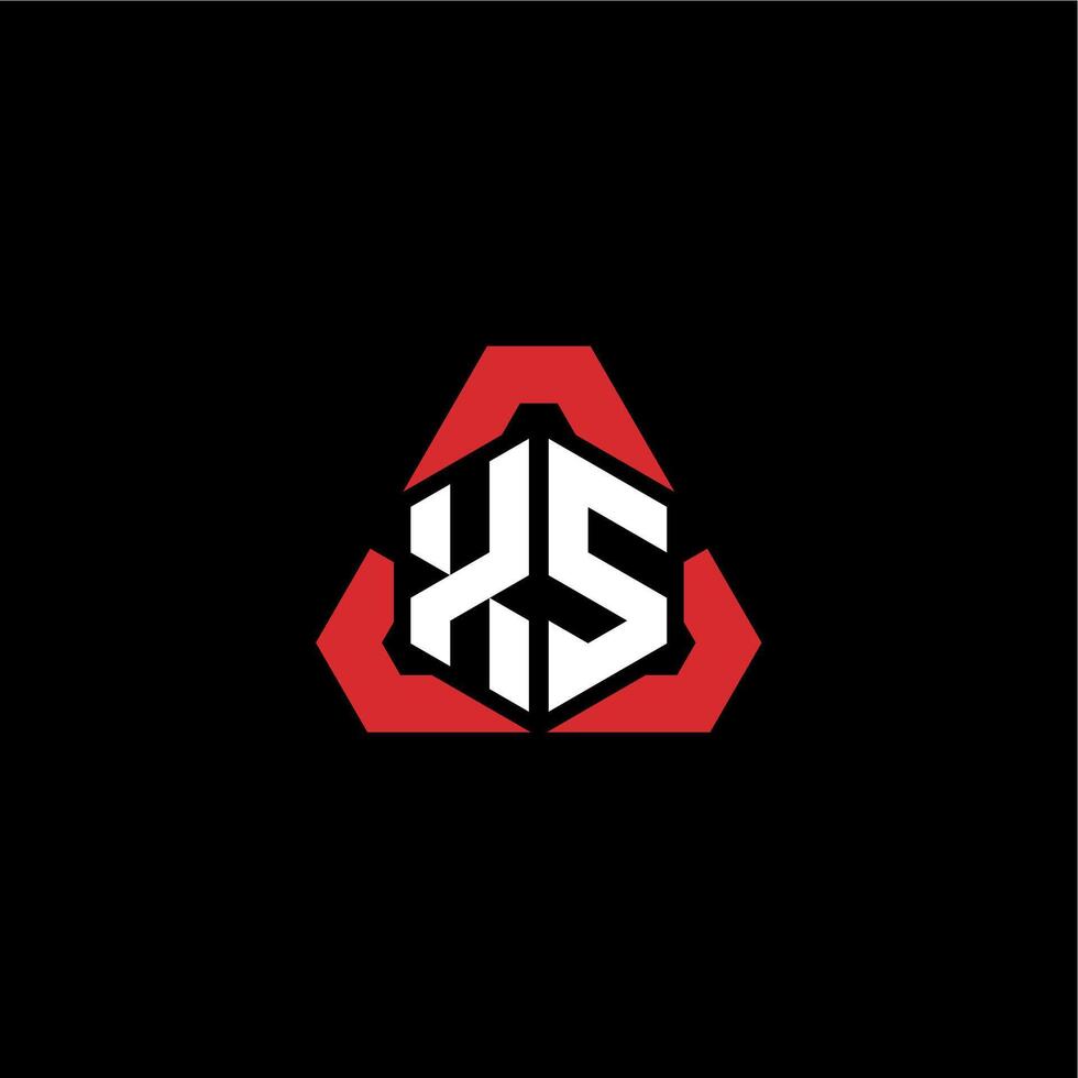 xs eerste logo esport team concept ideeën vector