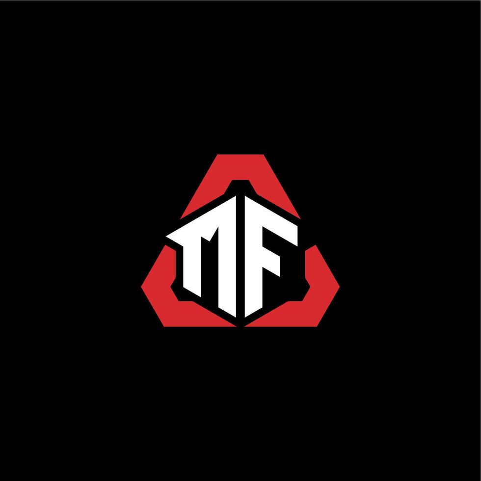 mf eerste logo esport team concept ideeën vector