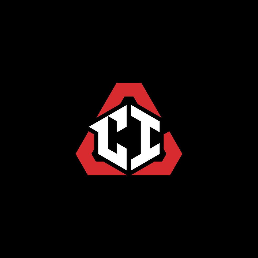 ci eerste logo esport team concept ideeën vector