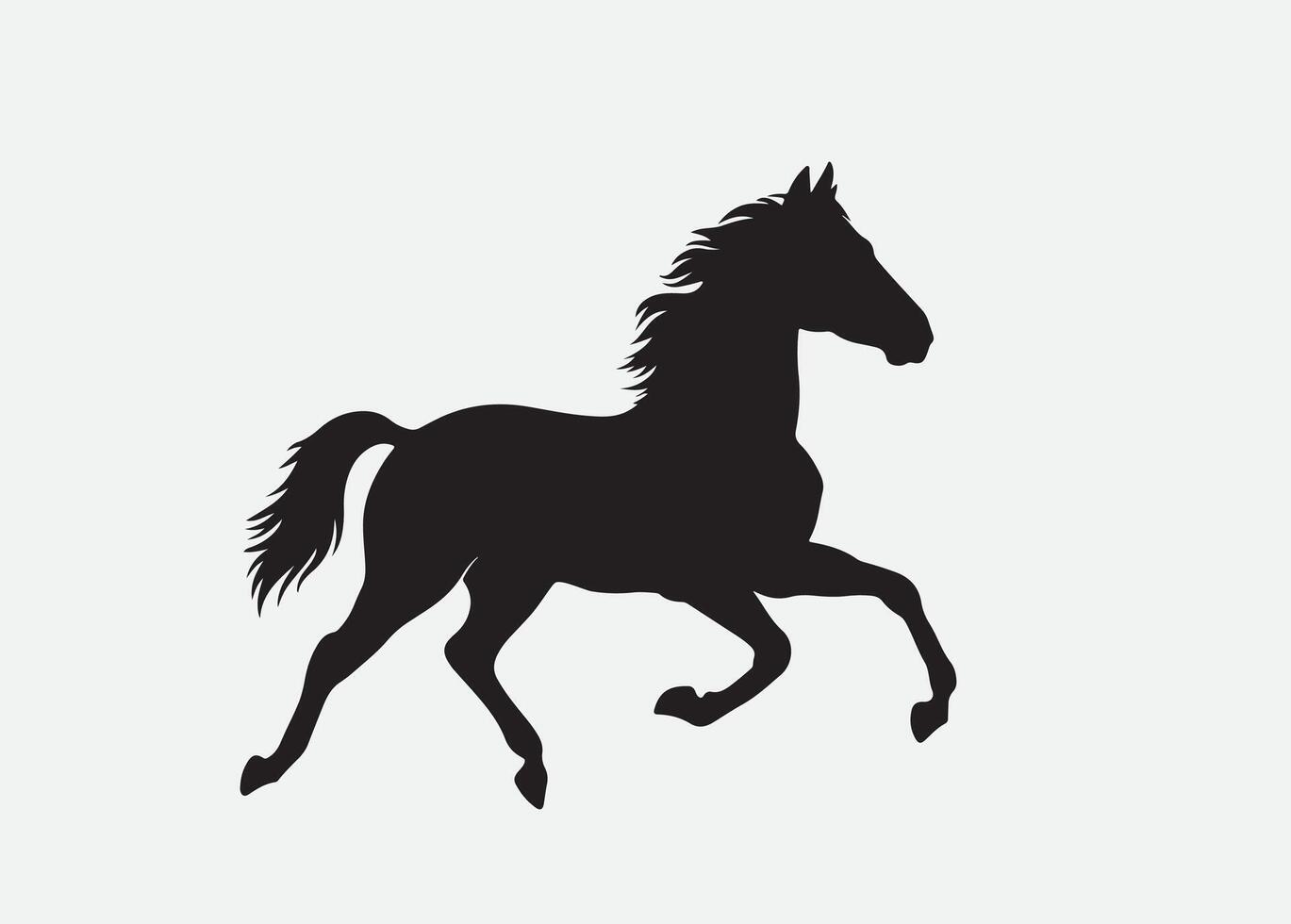 paard silhouet geïsoleerd Aan wit vector