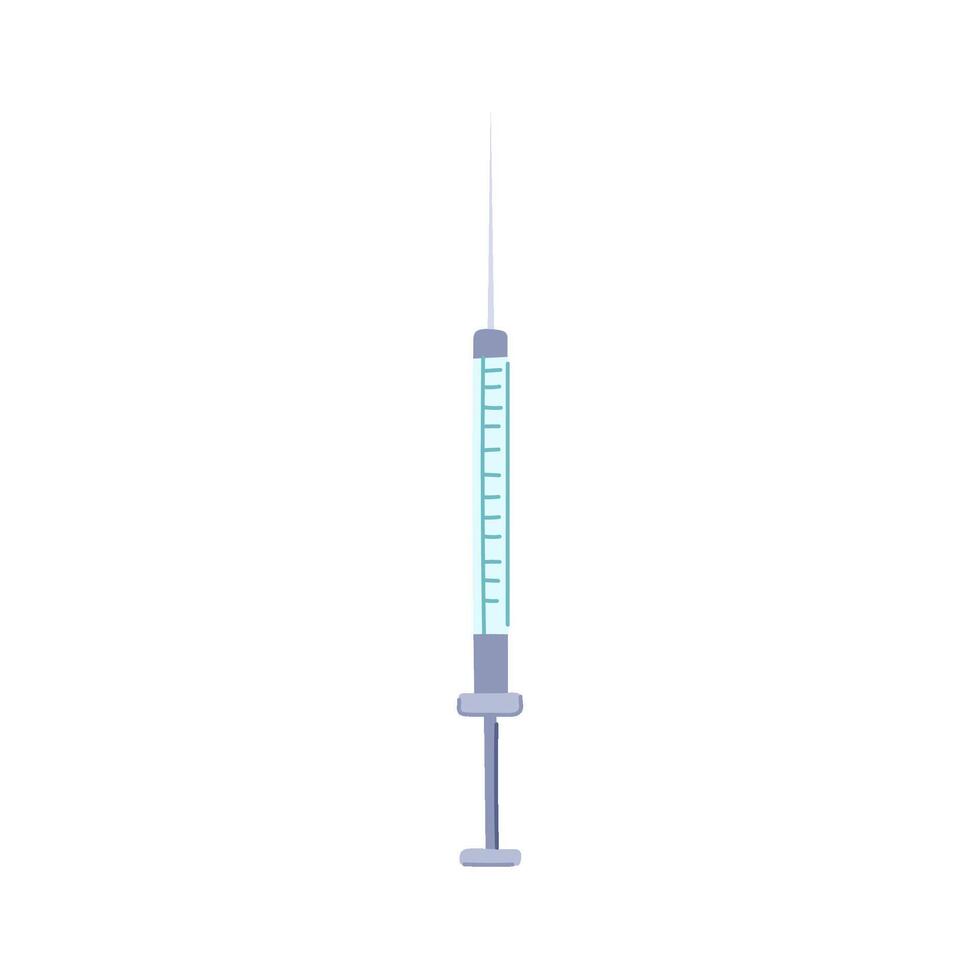 naald- injectiespuit tekenfilm vector illustratie