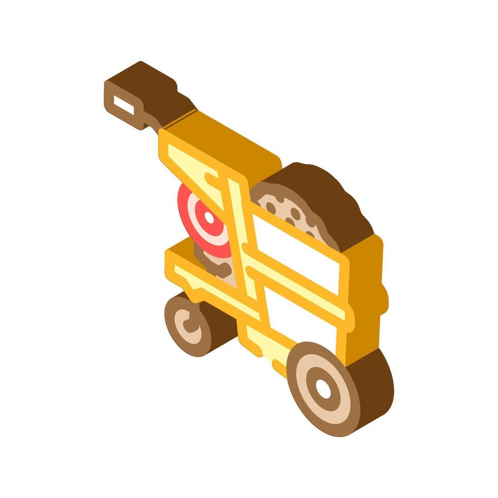 dump vrachtauto bouw voertuig isometrische icoon vector illustratie