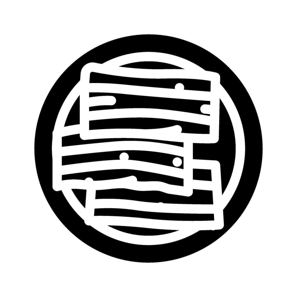 samgyeopsal Koreaans keuken glyph icoon vector illustratie