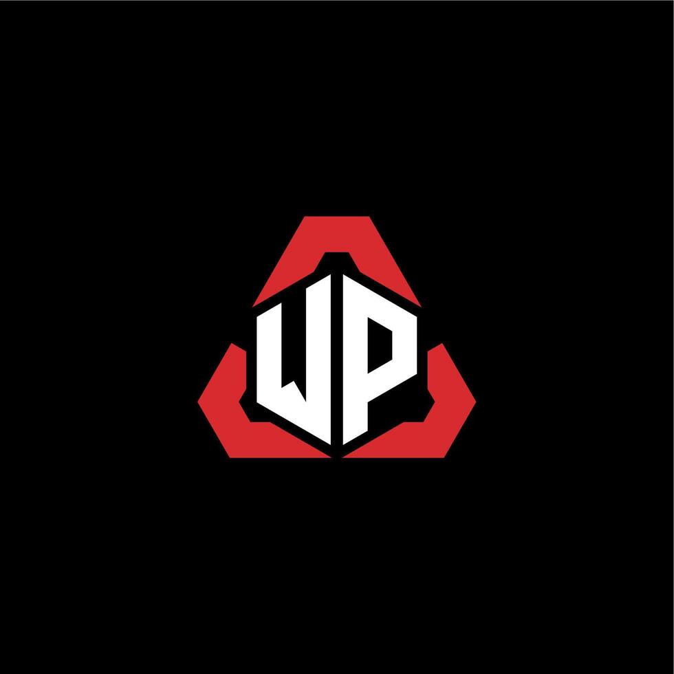 wp eerste logo esport team concept ideeën vector