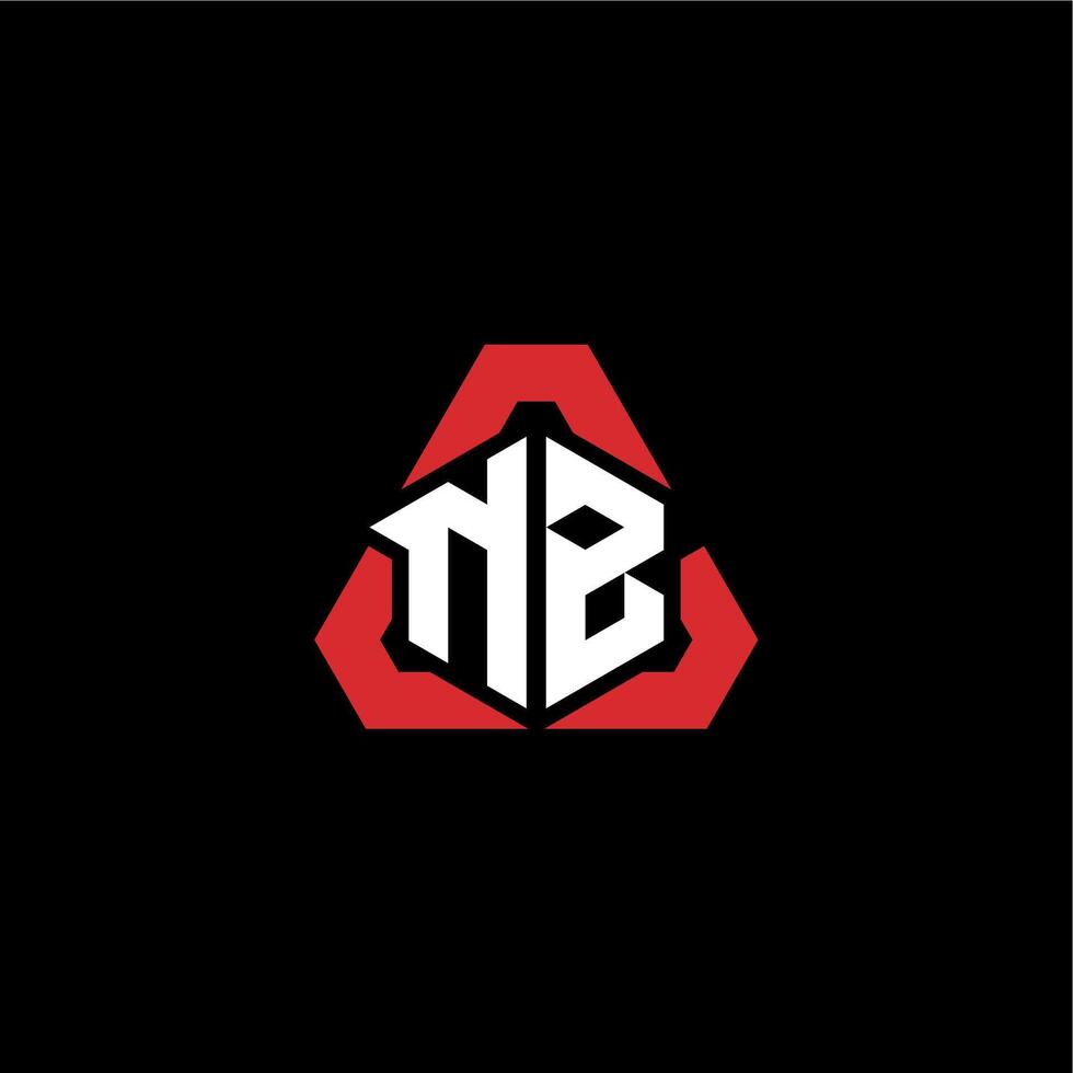 nb eerste logo esport team concept ideeën vector