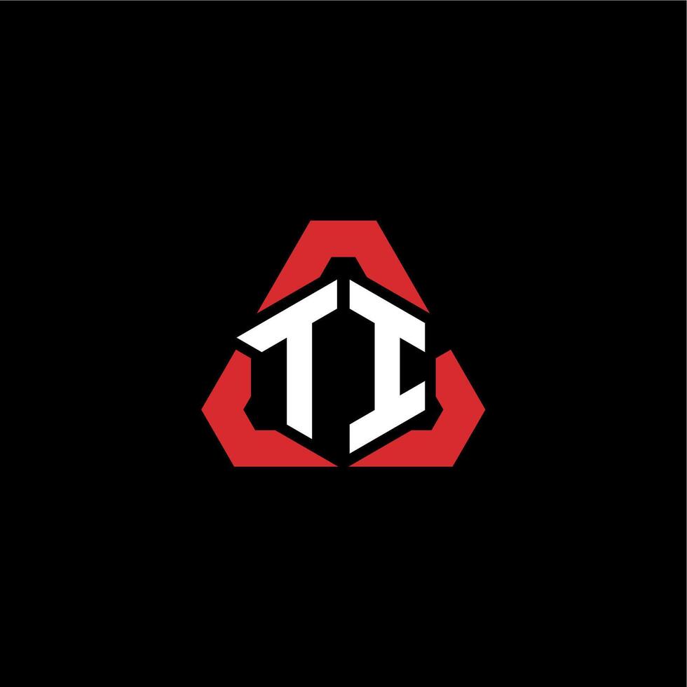 ti eerste logo esport team concept ideeën vector