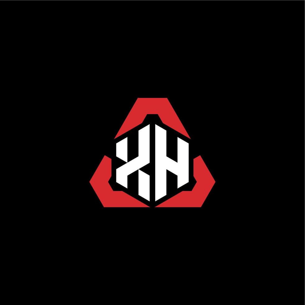xh eerste logo esport team concept ideeën vector