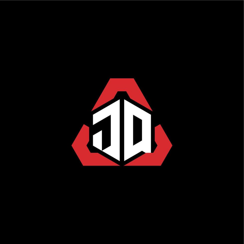 jq eerste logo esport team concept ideeën vector