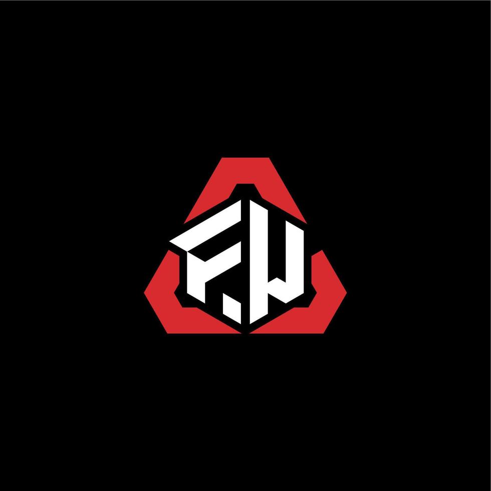 fw eerste logo esport team concept ideeën vector
