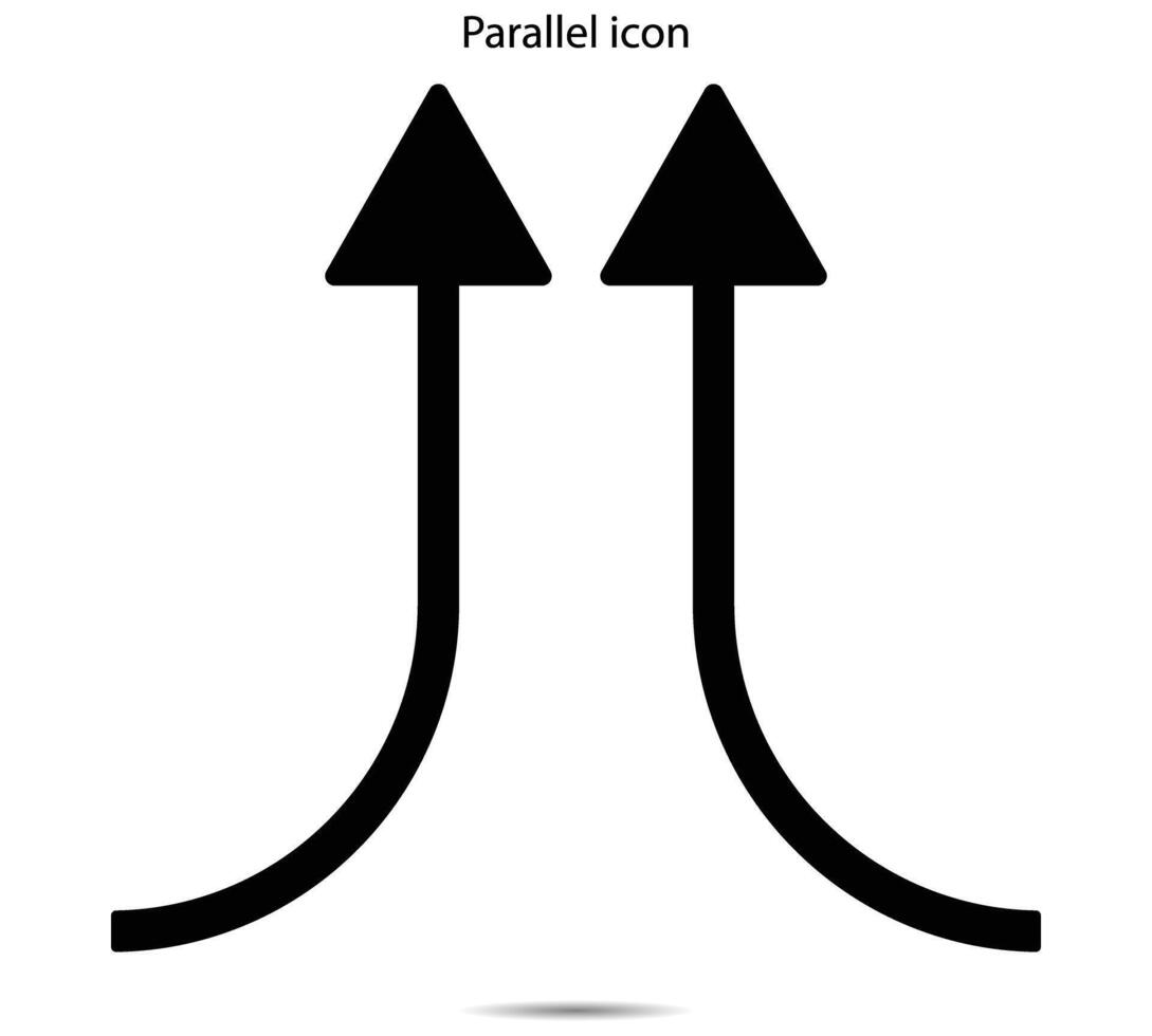 parallel icoon. dun lineair parallel schets icoon geïsoleerd Aan wit achtergrond van geometrie verzameling vector