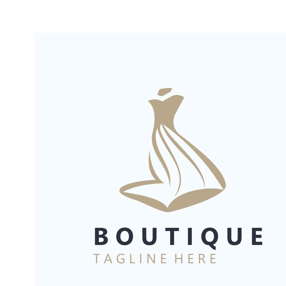 jurk vrouw logo ontwerp schoonheid mode voor winkel winkel vector sjabloon