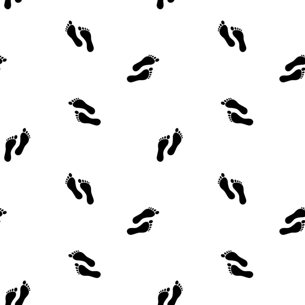 dubbele voetafdrukken been zwart vector naadloos patroon. stap, voetstap, poten bijhouden achtergrond, behang, afdrukken, textiel, kleding stof, omhulsel papier, verpakking ontwerp