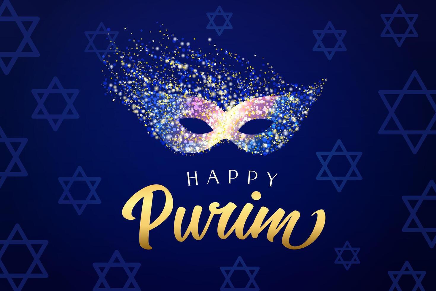 gelukkig Purim sociaal media poster vector