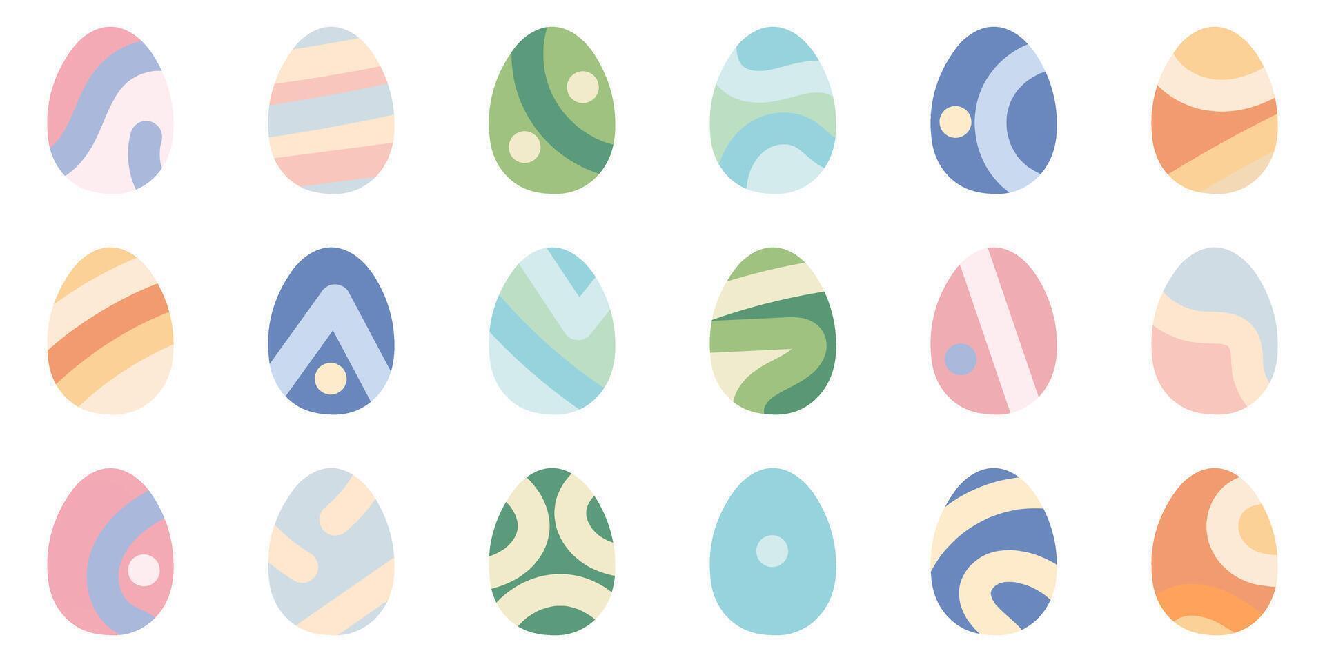 reeks van Pasen eieren pastel kleur geïsoleerd Aan transparant achtergrond. vector illustratie