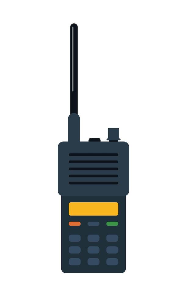 Politie radio. modern portable handheld radio apparaat. vector illustratie.