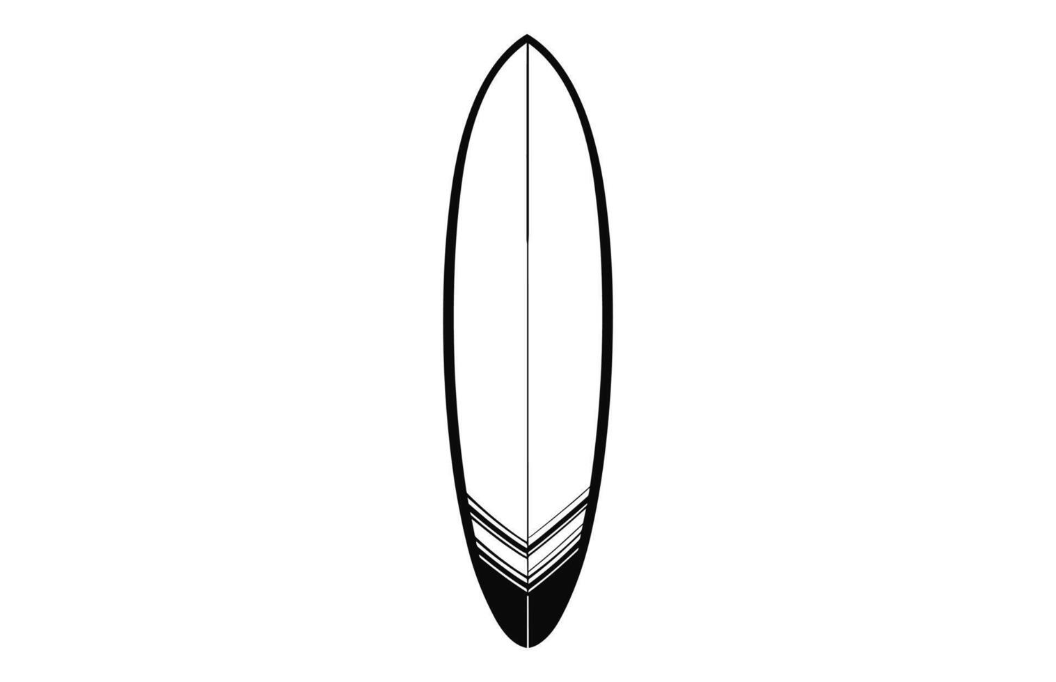 een surfboard vector schetsen zwart schets kunst vrij
