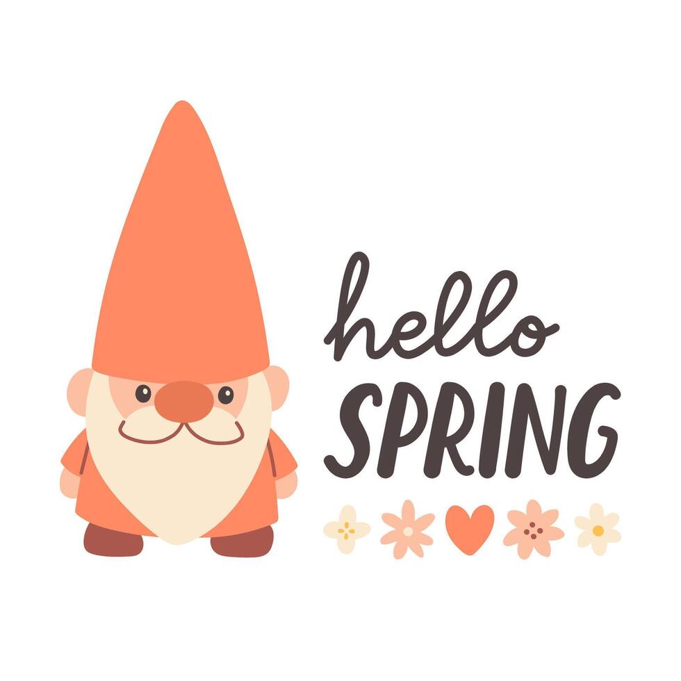 Hallo voorjaar citaten. bloemen lente hand- getrokken prints ontwerp. positief zinnen voor stickers, ansichtkaarten of affiches. vector illustratie