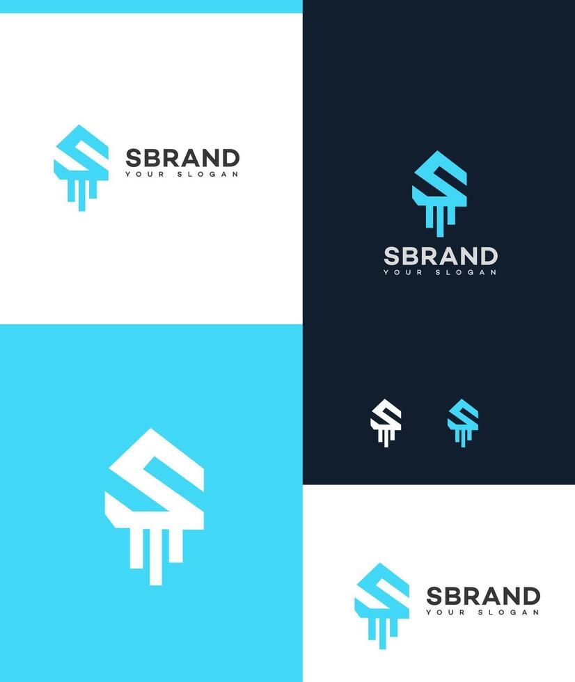 s brief logo vector ontwerp icoon merk identiteit teken symbool