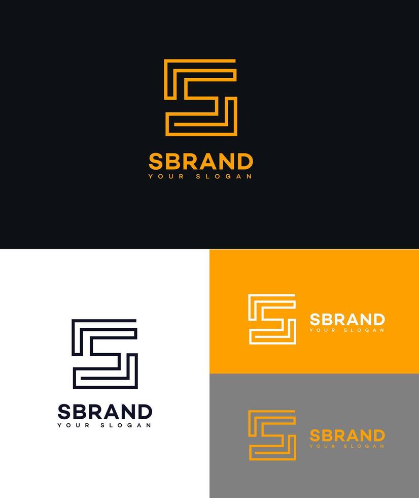 s brief logo vector ontwerp icoon merk identiteit teken symbool